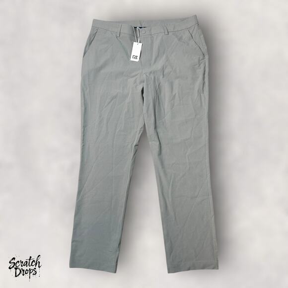 NWT Cutter and Buck Men's Trousers Size 36x30 Casual Office Pants New Gray M04 - Picture 2 of 4
